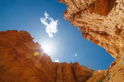 The towering rock walls of Todra Gorge