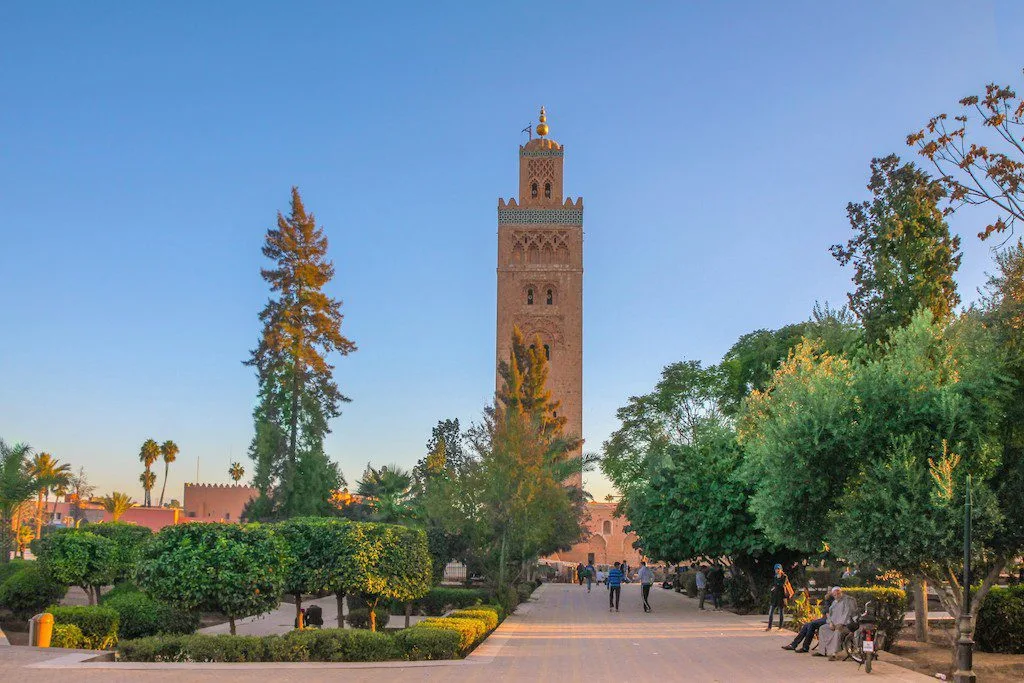 Panoramic view over mountains and valleys in Morocco