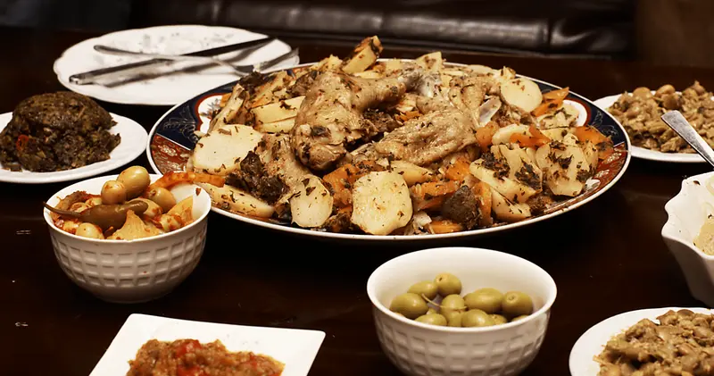 Traditional moroccan meal