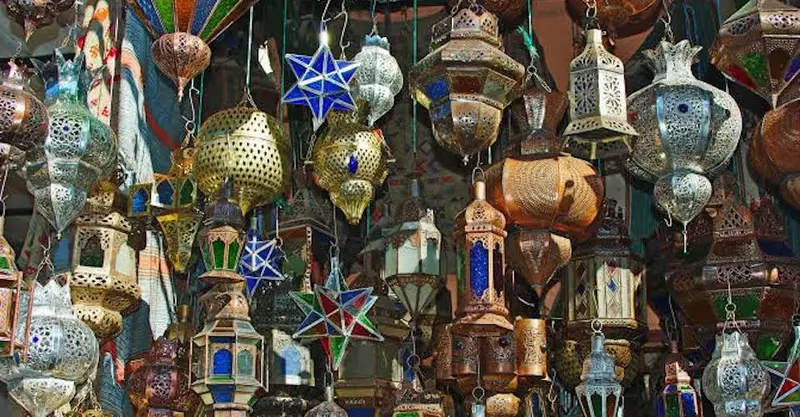 Moroccan metal lamps