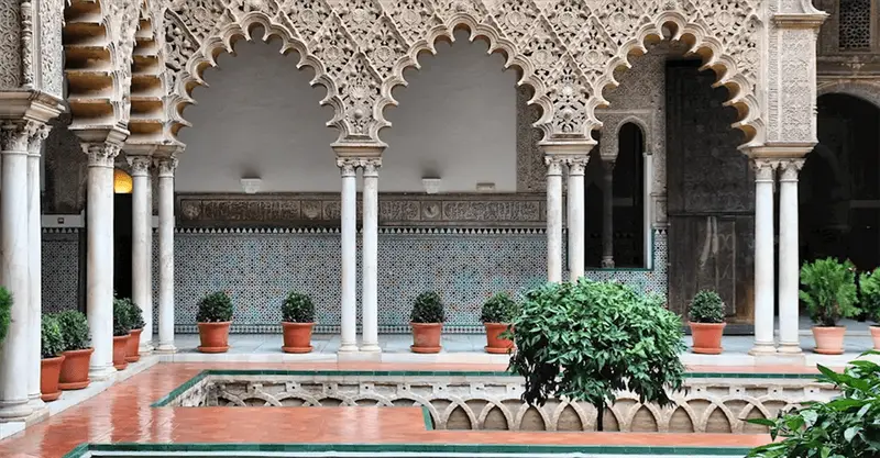 Exquisite courtyard in Arab-Andalusian style