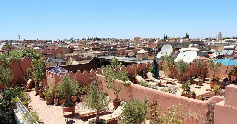 A beautiful terrance in the middle of medina
