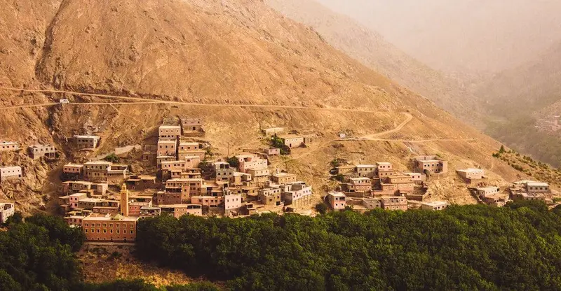 A ksar in middle atlas mountain