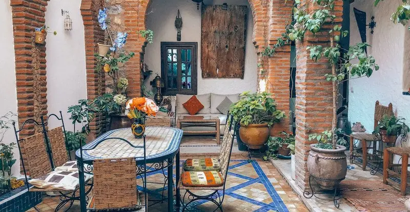 A sweet riad with a dooryard
