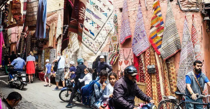 Busy alley in medina