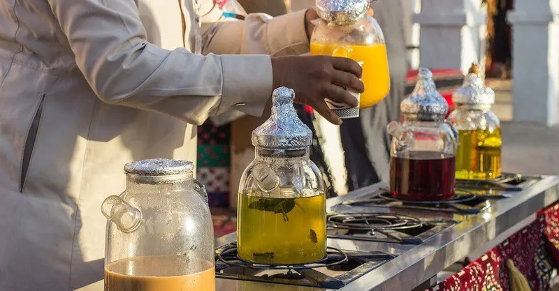 Different Moroccan drinks