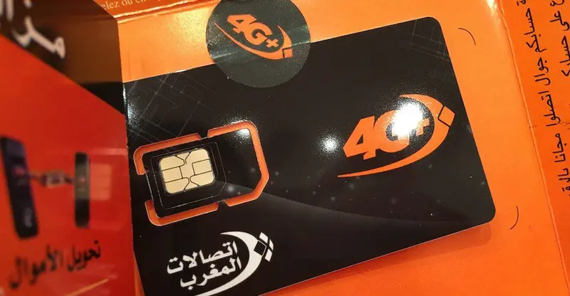 Sim card of Maroc Telecom