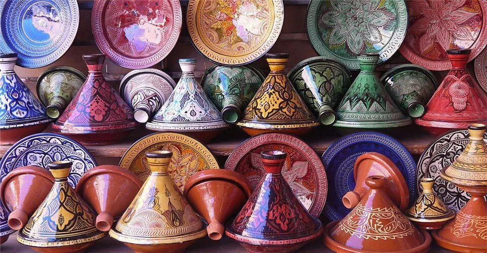 Artisan hands shaping traditional Moroccan handicrafts