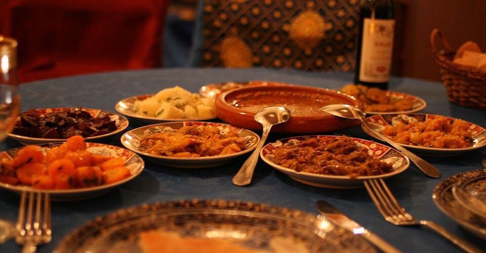 Moroccan dinner table