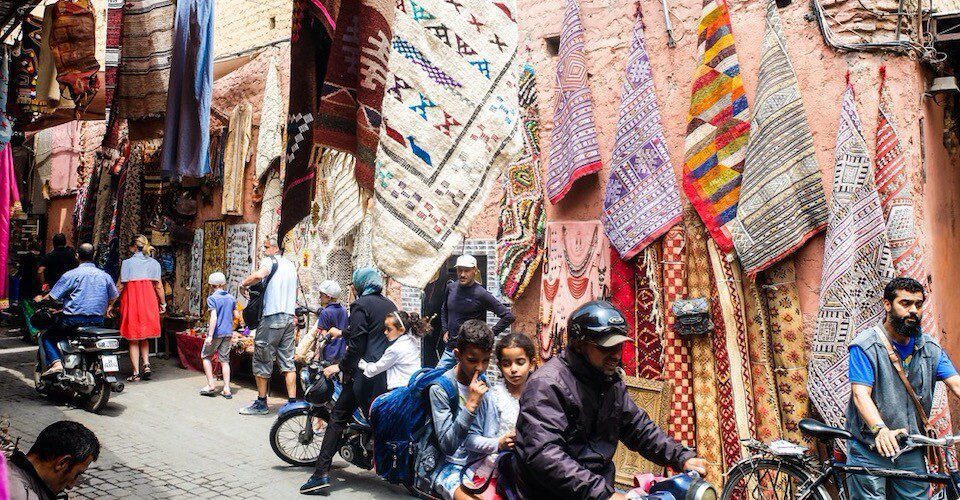 Busy alley in medina
