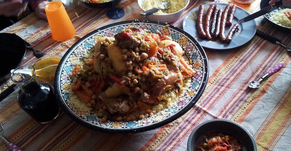 Typical of Moroccan meat and rice Typical of Moroccan meat and rice