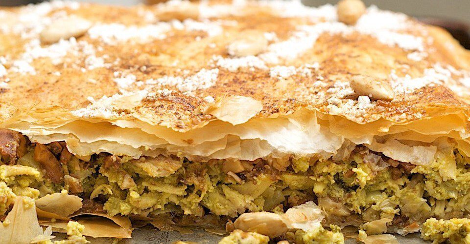 Traditional Moroccan chicken pastry