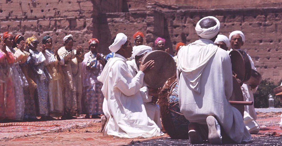Berber music in desert