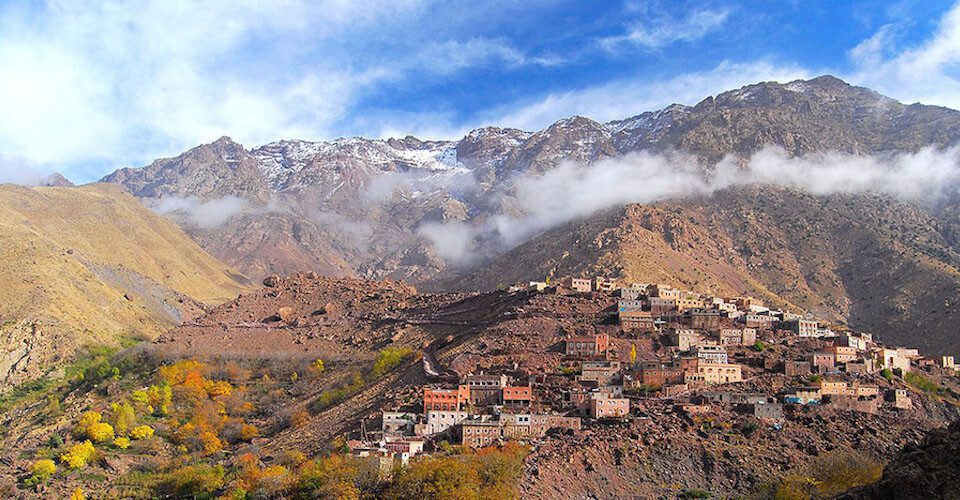 Traditional berber village in Atlas mountains