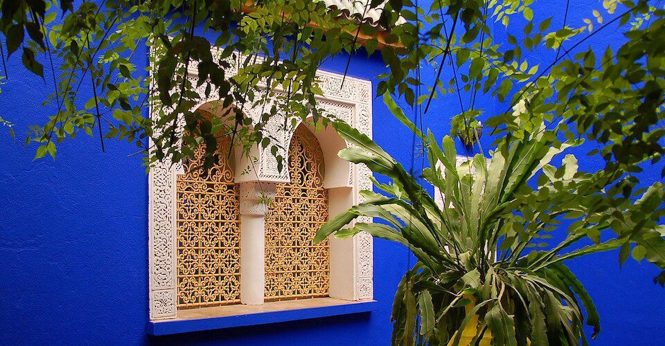 Blue wall of Majorelle garden