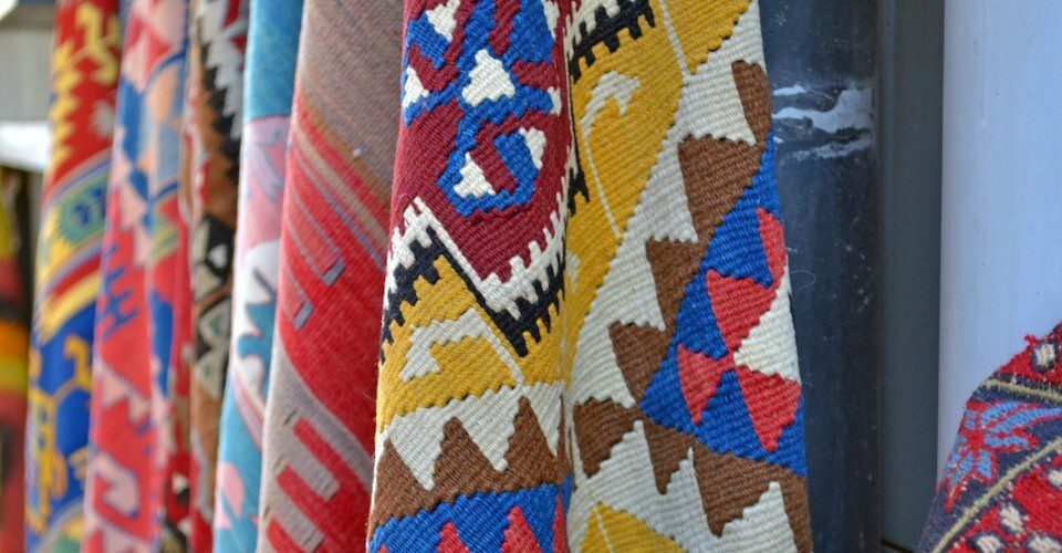 Colorful berber carpet