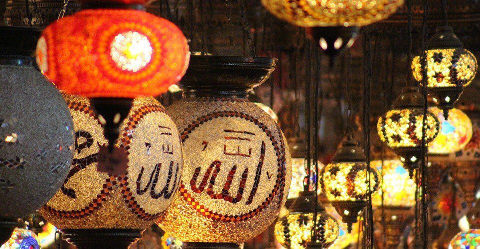 Eid-Al-fitr metal lantern decoration Eid-Al-fitr metal lantern decoration