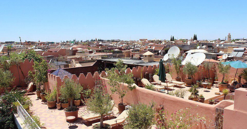 A beautiful terrance in the middle of medina