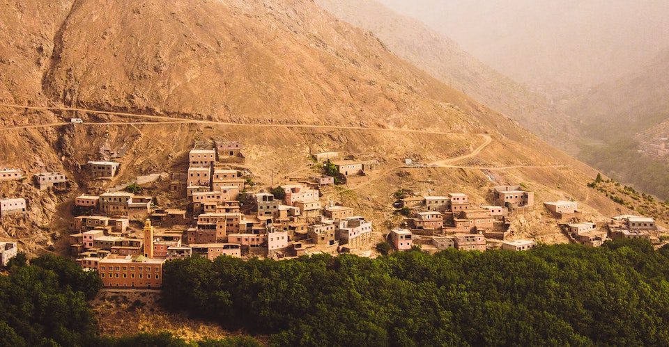 A ksar in middle atlas mountain