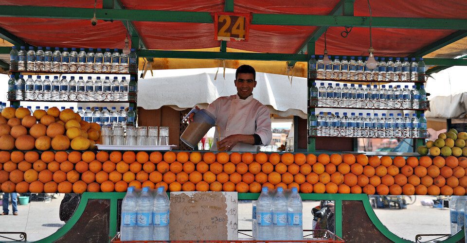 Orange juice street shop